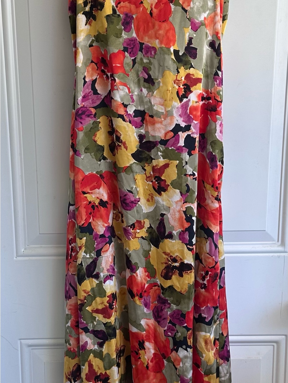 Nicole Miller Floral A-Line Maxi Dress in Multicolor